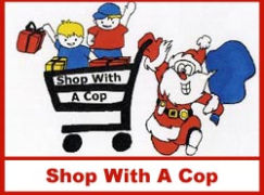 Shop With A cop logo Shoping Cart